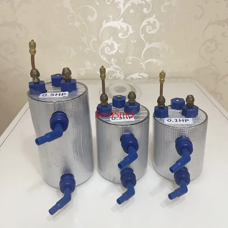 0.1HP 0.3HP 0.5HP Miniature Titanium Tube Evaporator, Fish Tank Chiller, Seafood Titanium Cannon Evaporator, Titanium Bucket
