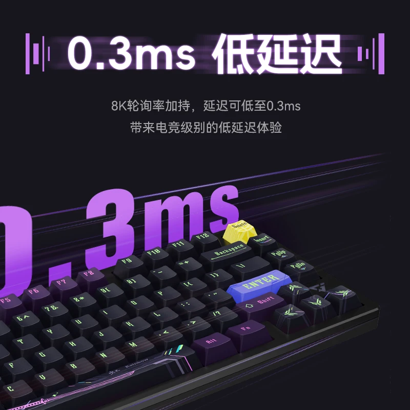 Imagem -03 - Atk Rs7 Pro Magnetic Axis Keyboard 8k Smart Velocidade x Quick Trigger Liga de Alumínio Rgb com Fio Teclado Personalizado do Jogo Computador Portátil