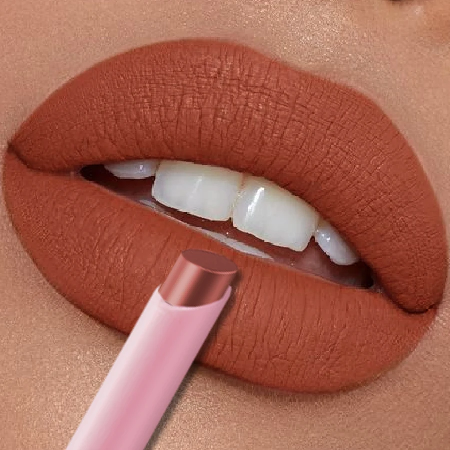 15-color عارية أحمر الشفاه قلم تحديد براون ماتي السلس مقاوم للماء الشفاه بطانة طويلة الأمد الكورية ماكياج قلم أحمر الشفاه الشفاه الصقيل