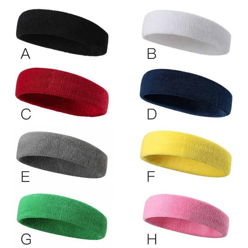 Men Women Towel Fabric Breathable Yoga Headband Outdoor Running Fitness Stretch Hair Band