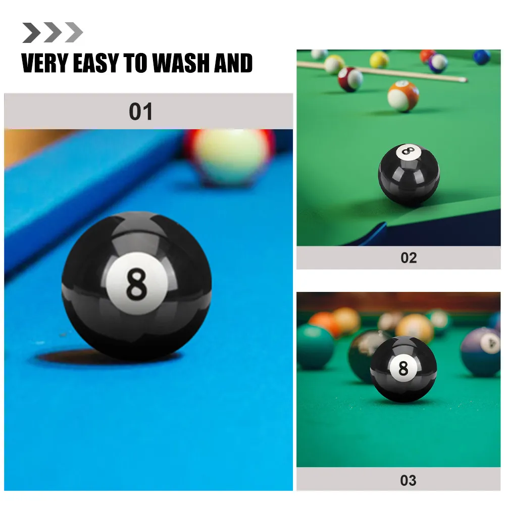Black Pool Balls Set – Durable Resin Billiard Balls for Table Tennis and Pool Games