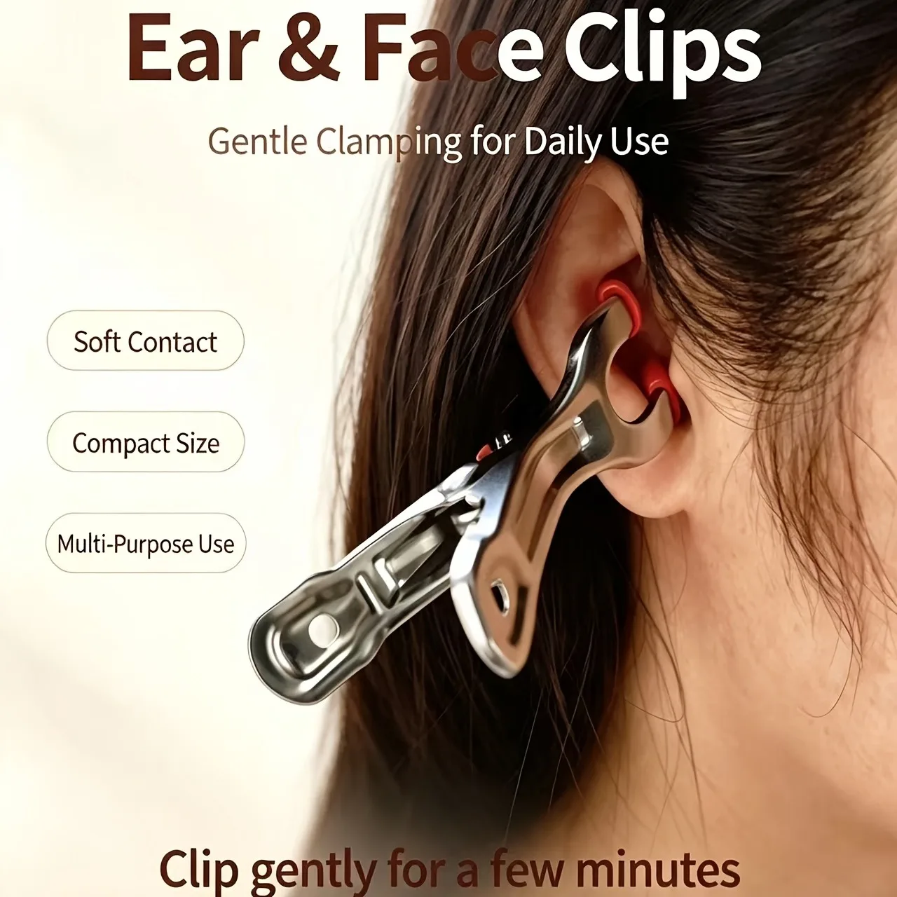 2 piece thumb and ear massage clip, acupoint massage clip, meridian conditioning and health manual massage tool