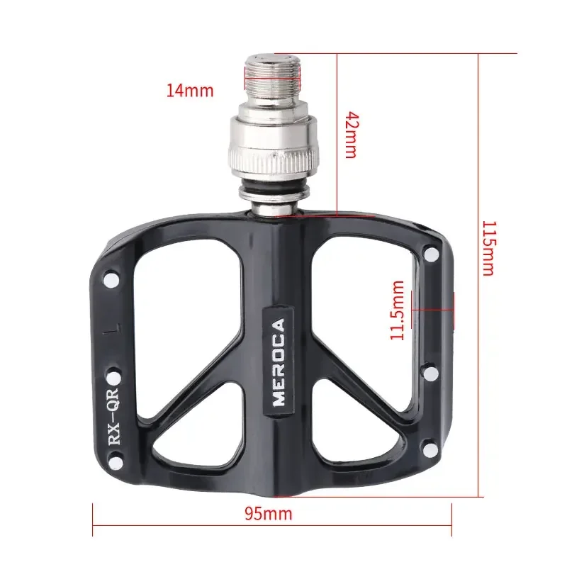 MEROCA Ultra-light Quick Release Bicycle Pedals Non-slip Aluminum Alloy 3-Bearing Folding Bicycle Pedals Bike Pedal