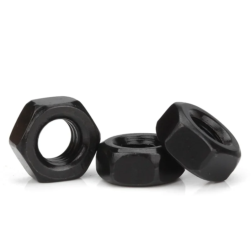 Sechskantmutter der Güteklasse 12.9, M2, M2,5, M3, M4, M5, M6, M8, M10, M12, M14, M16, M18, M20, M22, M24, Sechskantmutter aus schwarzem Kohlenstoffstahl, hohe Qualität