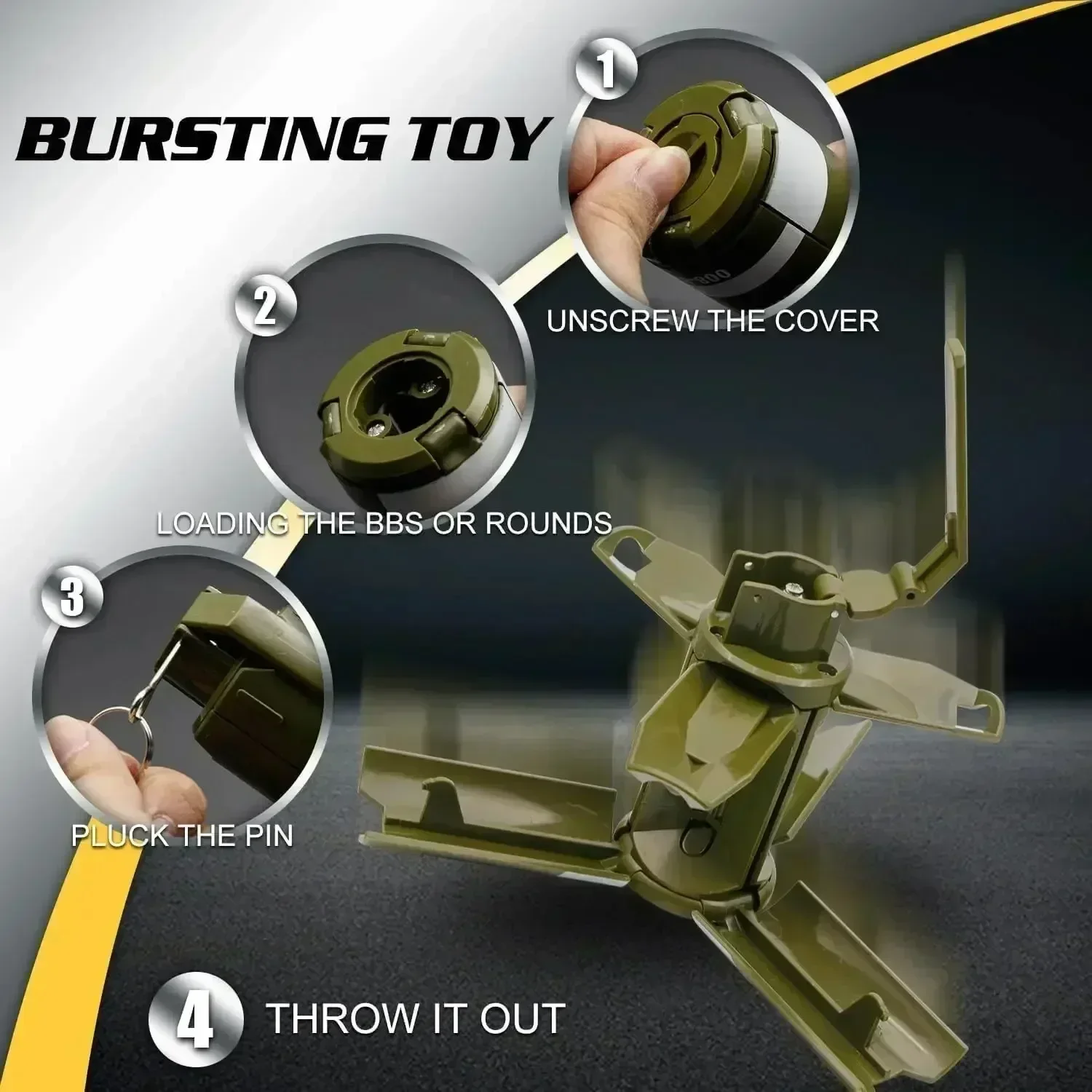 LTactical الادسنس قنابل يدوية M18 الدخان المياه نموذج قابلة لإعادة الاستخدام هلام المياه الكرة الألوان لعب معركة لعبة الرياضة في الهواء الطلق