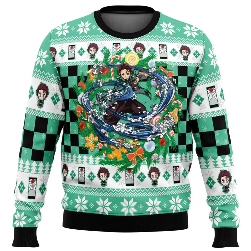 Pull de Noël Tanjiro Kamado en-ly pour hommes et femmes, sweat à capuche Anime japonais, pull Y-Cartoon, nouvelle mode