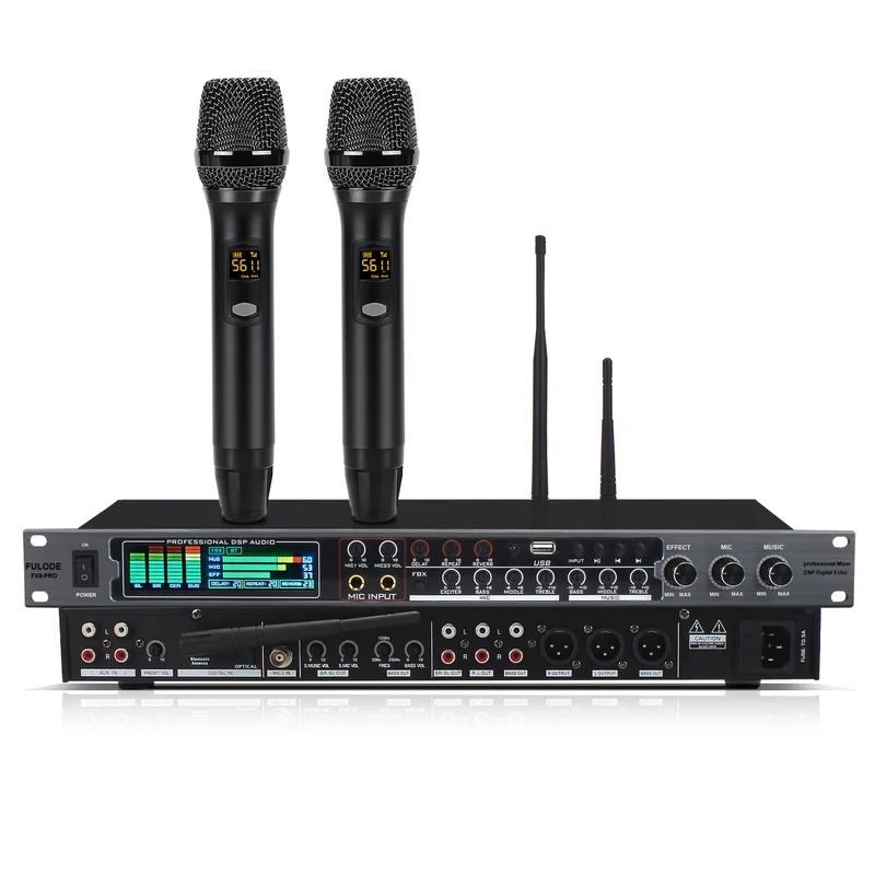 Fuluode FX8-PRO Professional KTV Wireless Microphone Digital Pre-Stage Effector Karaoke Sound Audio Effect System