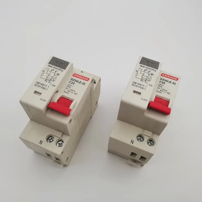 DZ30LE TPNL DPNL 230V 1P+N Residual Current Circuit Breaker with Over and Short Current Leakage Protection RCBO MCB