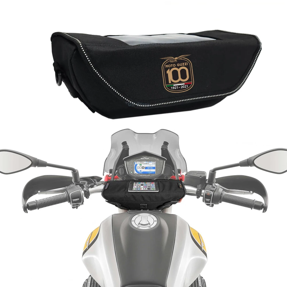 For Moto Guzzi  Retro commemoration   Motorcycle accessory Waterproof And Dustproof Handlebar Storage Bag navigation bag