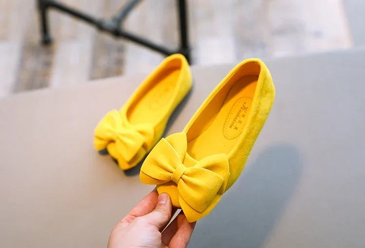 2024 neue Mode Mädchen Schuhe Pu Leder mit großen Fliege Bonbon Farbe Kinder Sandalen Slip-On Kinder Freizeit schuhe 21-36 weich heiß – Detail 18