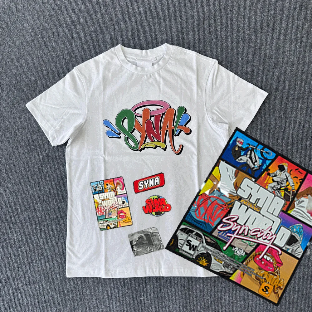 

UK Central Cee Sy-world T Shirt y2k Harajuku Hip Hop Street Fashion Men Women's T-shirts Cotton Casual White Short Sleeve Tees