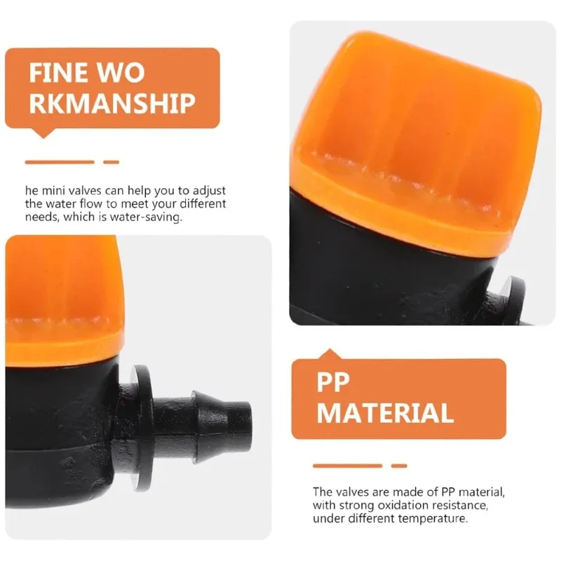 20Pcs Hose Valve Garden Tap Connectors for Drip Irrigation System, 4/7mm Water Flow Control Fittings image 5