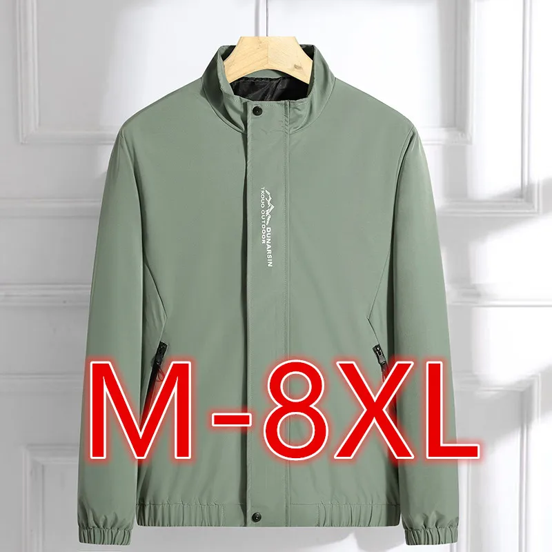 Men Jacket Loose Coat Plus Size 7XL 8XL Autumn Coat Camperas De Hombre Jaqueta De Couro Masculino Casacas Para Hombre 바람막이점퍼남성