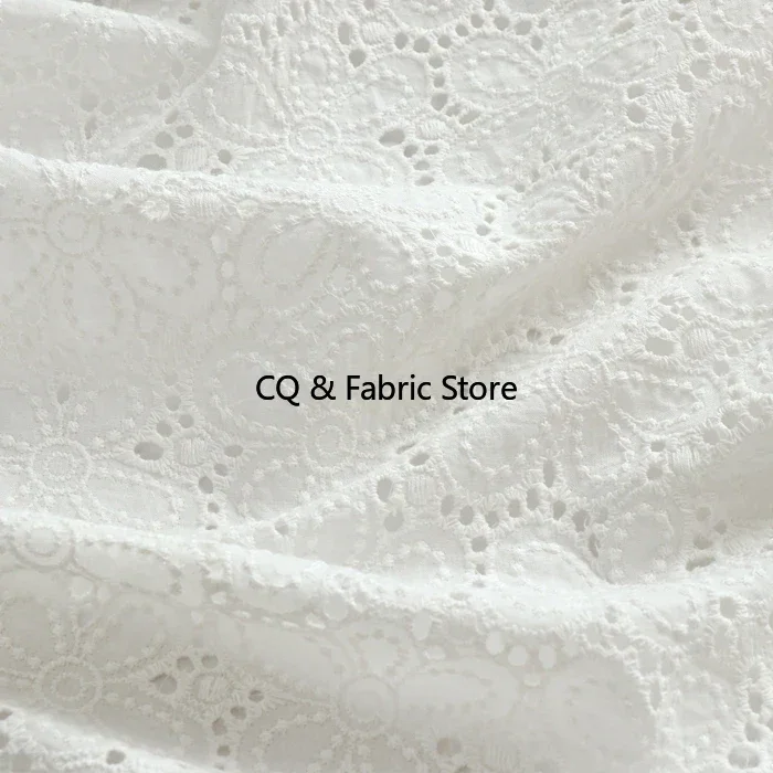 Tessuto di cotone ricamato fiore panno cavo per camicia abito abbigliamento per bambini