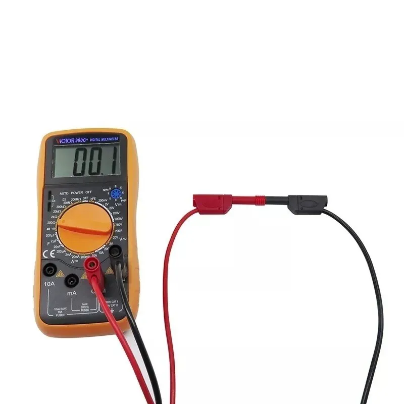 Cleqee P1050 5 Stück Doppelsicherheits-4-mm-Bananenstecker, stapelbar, Multimeter-Messleitungen, weiches 100-cm-Kabel, Kupferdraht, 1000 V