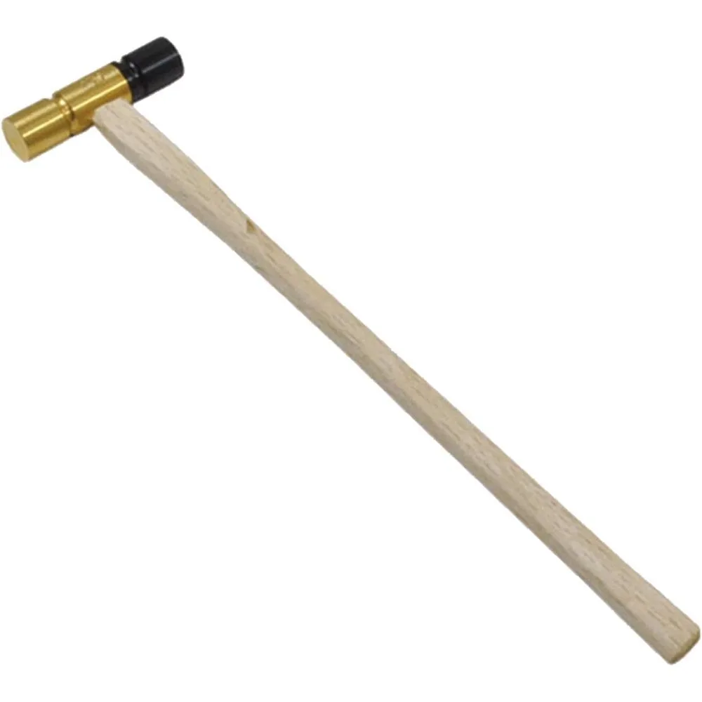 

MKS Brass Plastic Hammer Replaceable Resin Tip Wooden Handle Watch Band Pin Removal Jewelry Precious Metal Striking Tool