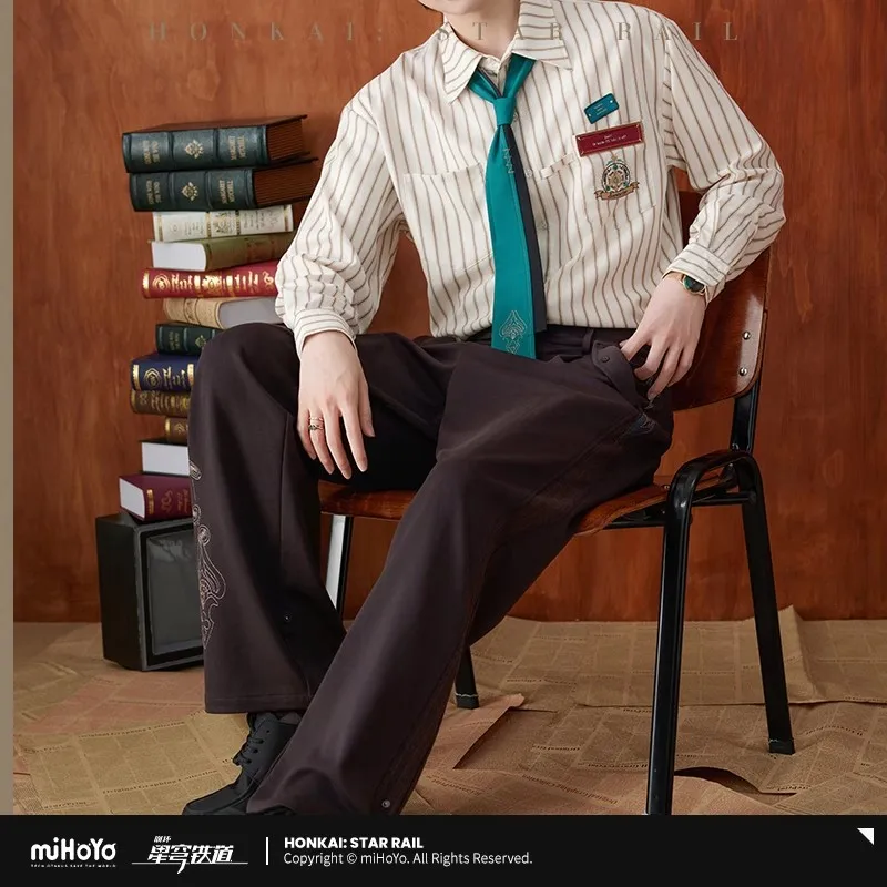 MiHoYo อย่างเป็นทางการ Aventurine กางเกงของแท้ Honkai Star Rail Aventurine Theme Casual กางเกงคอสเพลย์เสื้อผ้าของขวัญฮาโลวีน