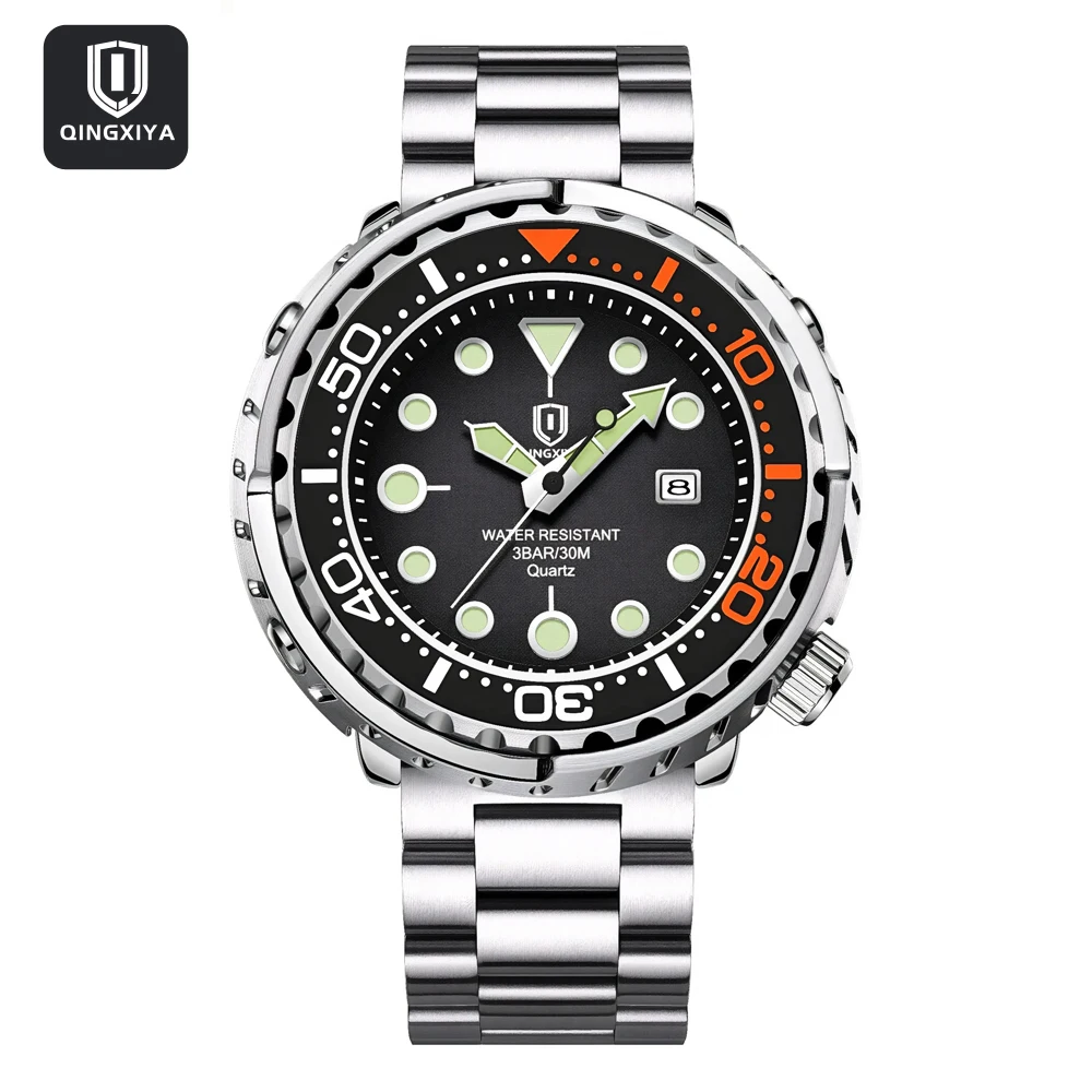 

QINGXIYA Fashion Watch Men Top Brand Luxury 30ATM Waterproof Date Clock Sport Watches Mens Quartz Wristwatch Relogio Masculino