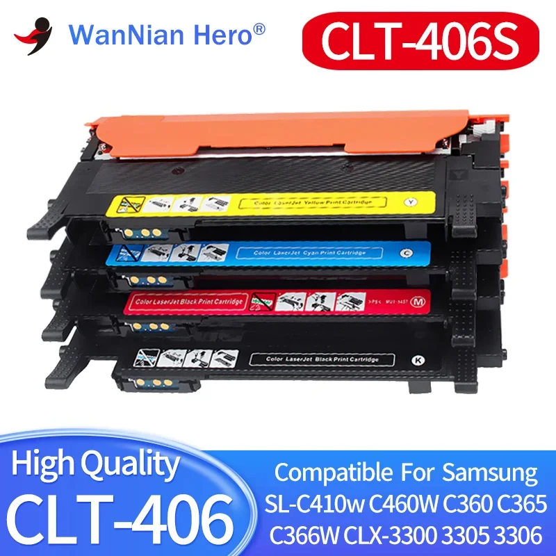 CLT-406S Compatible Toner Cartridge CLT-K406S for Samsung Xpress C410w C460fw C460w CLP 365w CLP-360 CLX 3305 3305fw 3306 406s