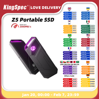 KingSpec NVMe External SSD 512GB 500GB 1TB 2TB Hard Drive 20gbps Type C USB 3.2 RGB Portable Hd Solid State Disk for Laptop PC