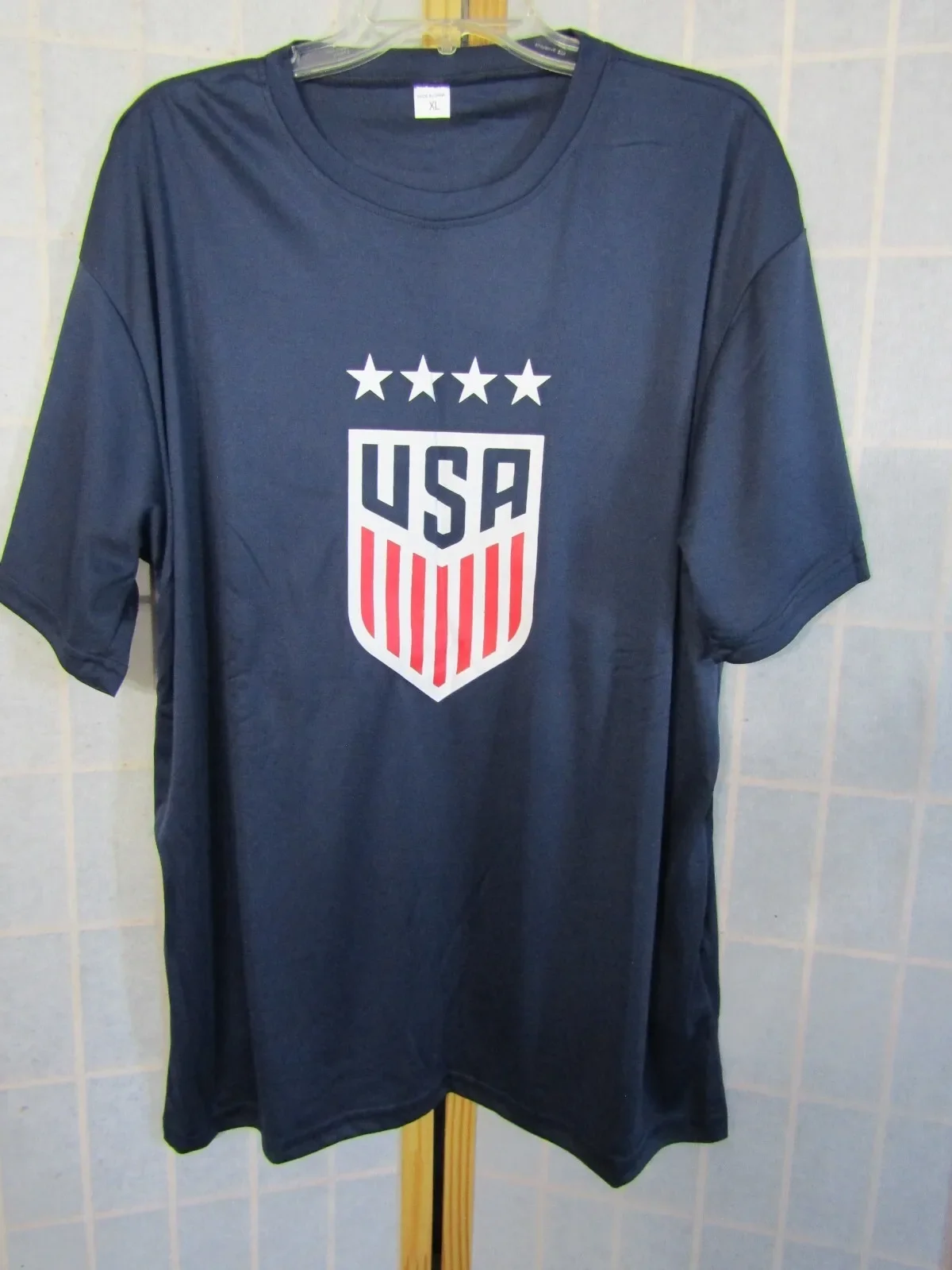 NIB Truly Duro Seltzer EE. UU. # 23 Camiseta de manga corta azul poliéster para hombre L