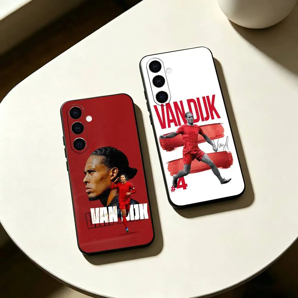 V-Virgil van D-Dijk Stylish Phone Case For Samsung Galaxy A73,A72,A71,A70,A53,A52,A51,Others Soft Black Cover