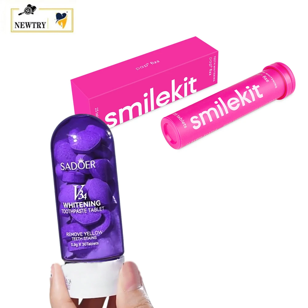 

Top Grade Solid Toothpaste Chewable Tablets 5 Boxes V34 PAP+ Oral Care Probiotic Teeth Cleaning Granule Stains Bad Breath Remove