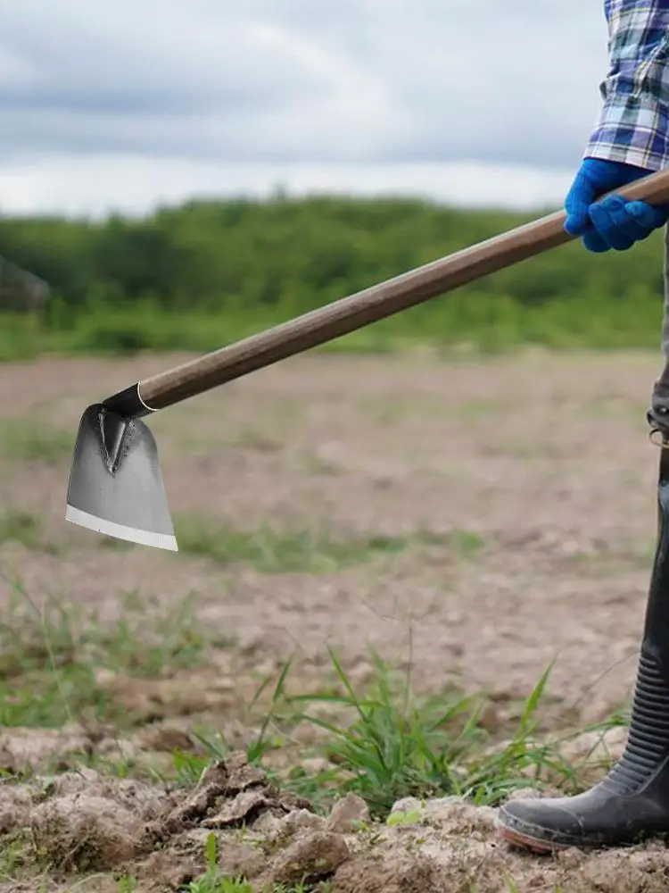 Manganese Steel Small Hoe for Digging Soil Garden Hoe Household Outdoor Farming Tools for Planting Vegetables and Flowers