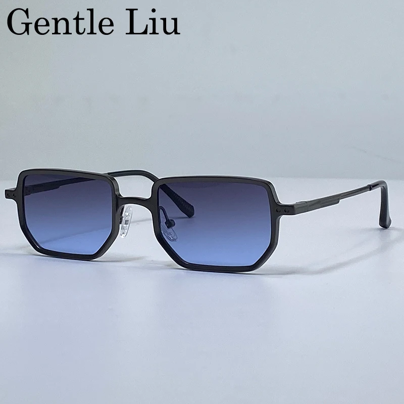 Classic Small Frame Steampunk Rectangle Sunglasses Men 2026 Luxury Brand Retro Punk Driving Sun Glasses For Male UV400 Shades