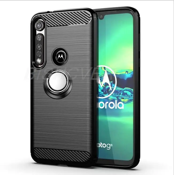 Luxury Brushed Carbon Fiber Phone Case For Motorola MOTO G8 Plus XT2019-1 XT2019-2 6.3