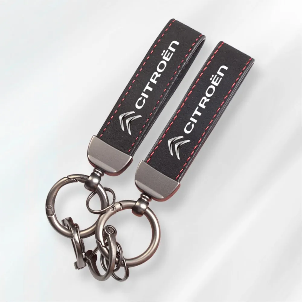 Suede Key Ring Sport Car Keychain Custom Car Emblem Gift With For Citroen C4 C3 C2 C1 C5 DS3 Berlingo Xsara Picasso headrest - view 4