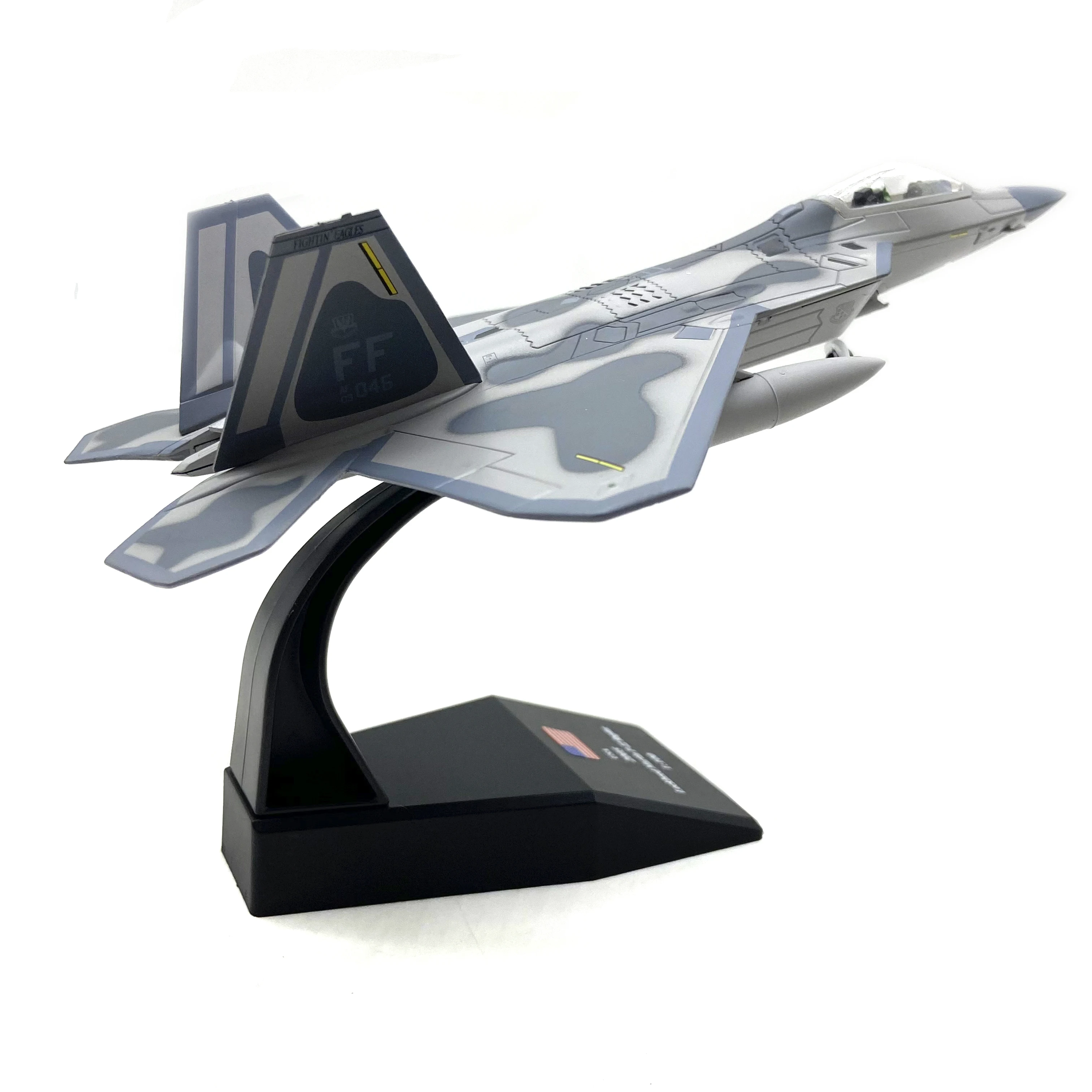 1/100 Scale Aircraft Lockheed Martin F-22 Raptor Metal Plane Model