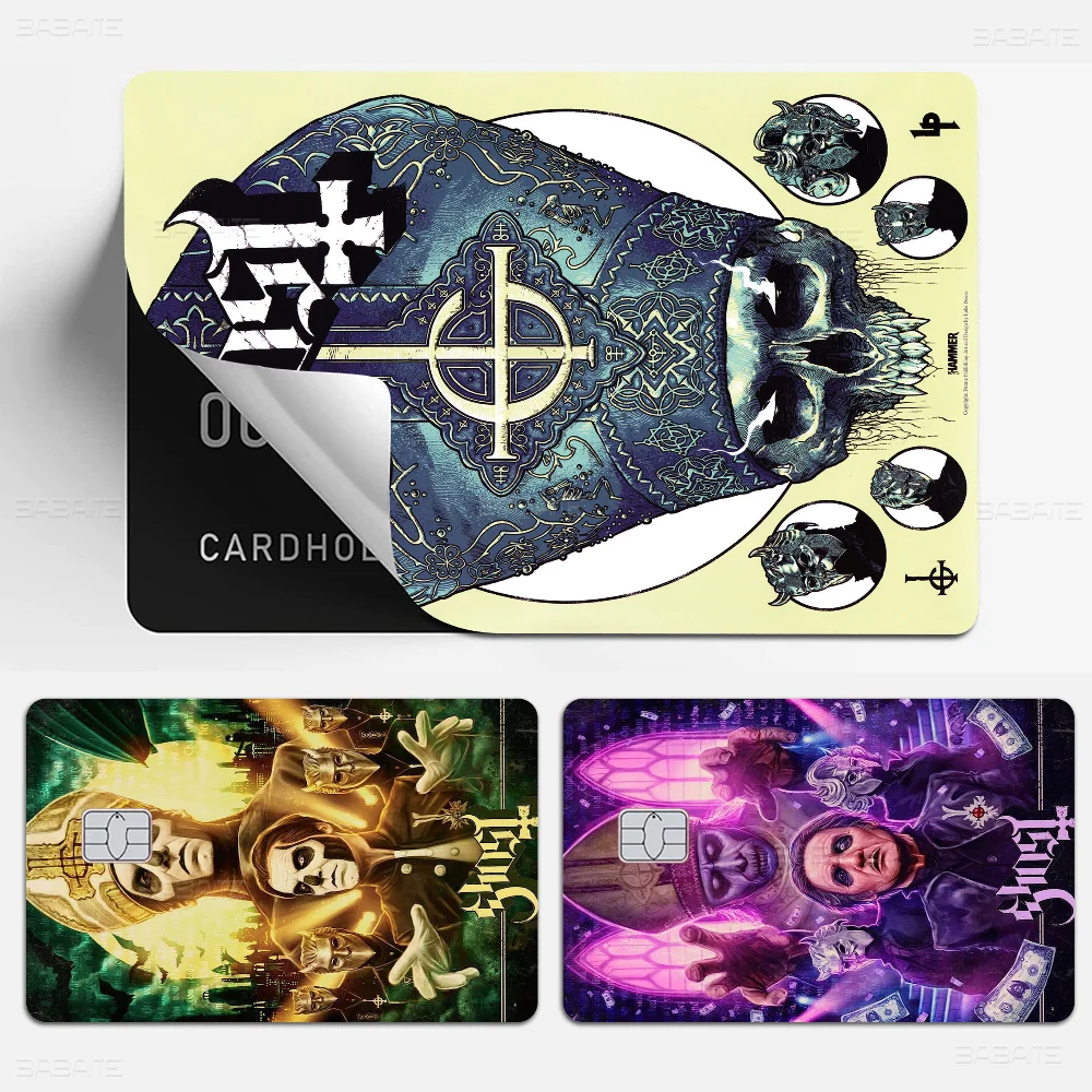 Ghost Band Cartoon Credit Card Skin Stickers For Bank Card Bus Metro Card Sticker Waterproof Women Gift