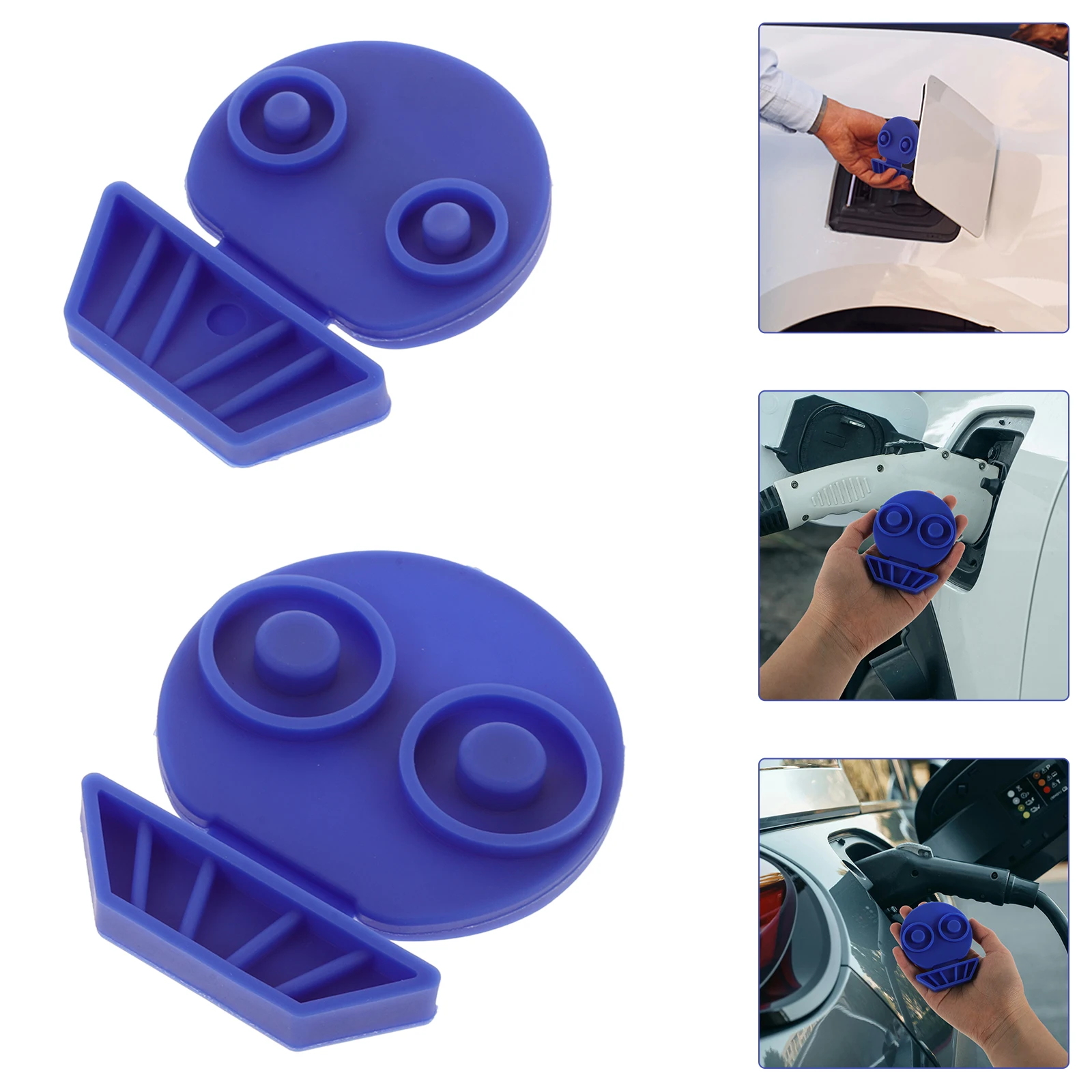 

1 Pair Ev Cover Waterproof Car Charging Port Protective Cover Outdoor Use Easy Install Compatible Electric Vehicle