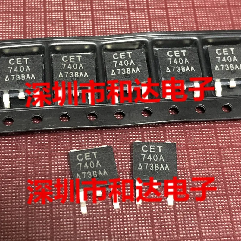 10pcs original novo CEU740A 740A MOS FET TO-252 400V 9A