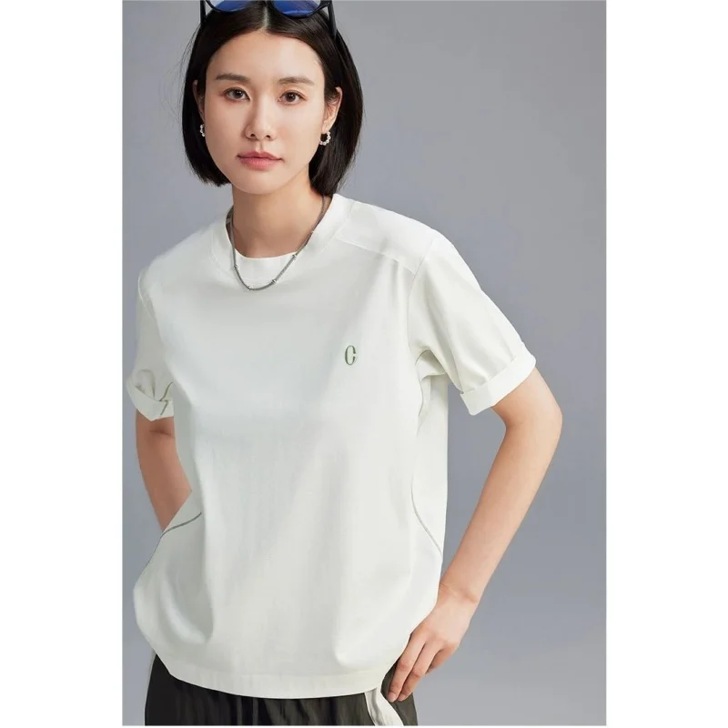 

Высококачественная женская футболка с коротким рукавом из 100% хлопка PIMA, топы с круглым вырезом, высококачественные женские футболки, топы с вышивкой для молодых девушек