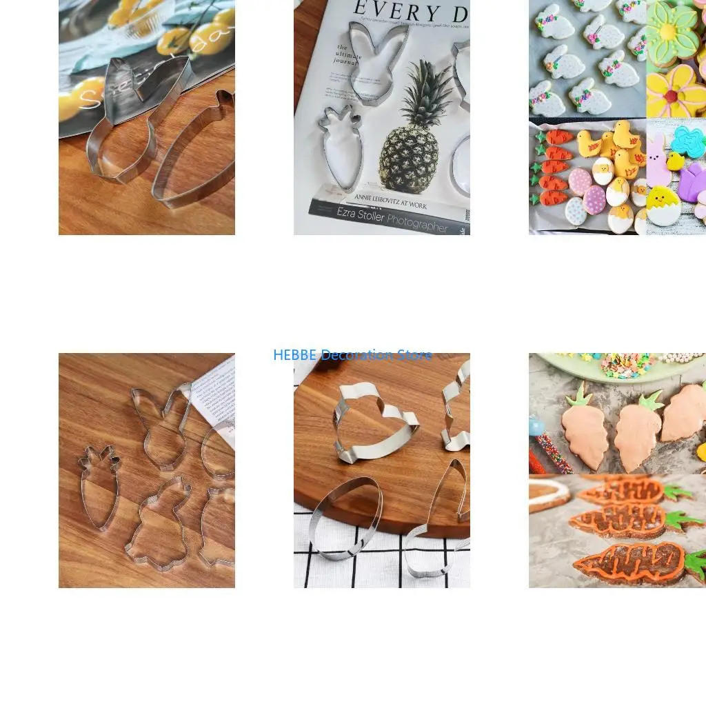 B0KC Biscuit Cookie Cutter Pastry Tools Stainless Steel of Easter Bunny