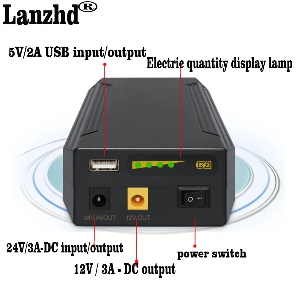 

NEW 24V 12v 5V 18650 Lithium Li ion Battery pack 7S1P DC 12V 24V and USB 5V Mobile power With 5521 5525 Reserve batteries