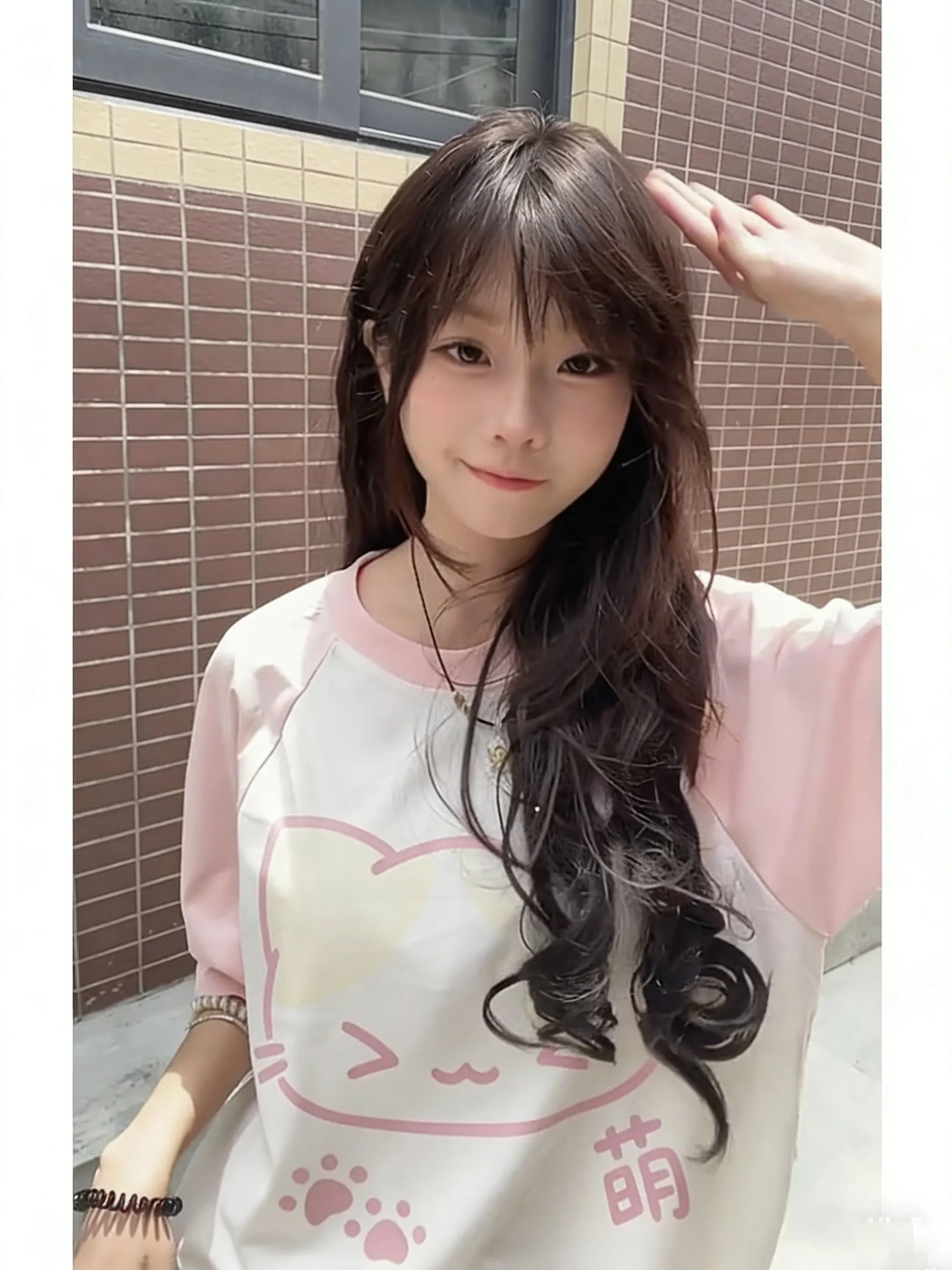 

Японский милый мультяшный стиль Y2k, эстетика, изысканная женская футболка с короткими рукавами и принтом кота в стиле Харадзюку, уличная одежда