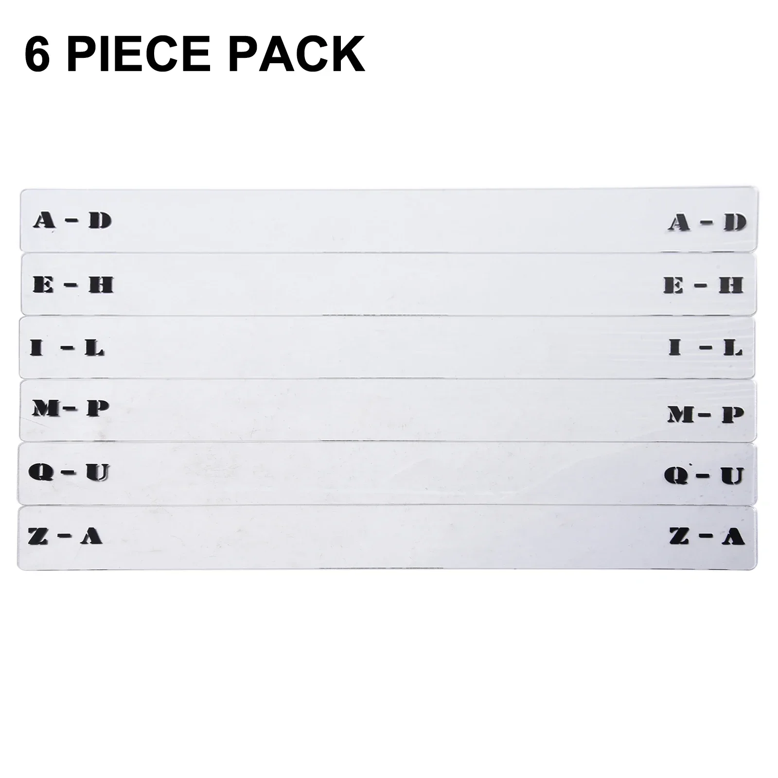 6pcs For Vinyls Record Classification Label Card A-Z Letter Quick Classification Card Transparent Acrylic Album Organizers Divid