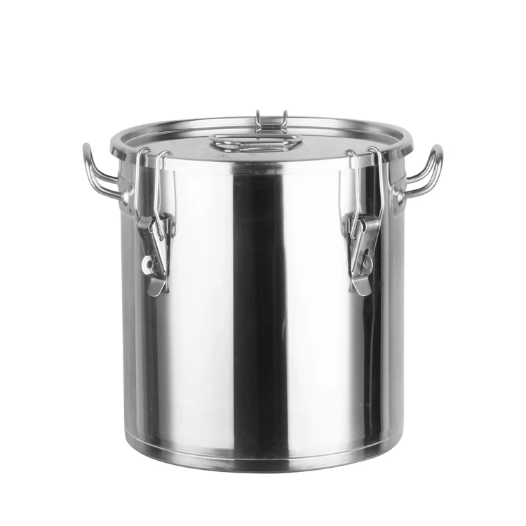 Sealed Barrel 60l Stainless Steel Domestic Microbrewery Brewing Kettle Pot Household Beer Brewing Kit with Lock Lid