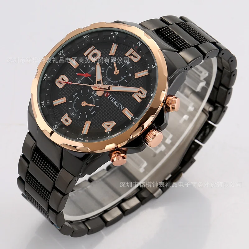 Curren/Carryan8276Кварцевые часы со стальным ремешком Водонепроницаемые часы Мужские деловые часы Наручные часы