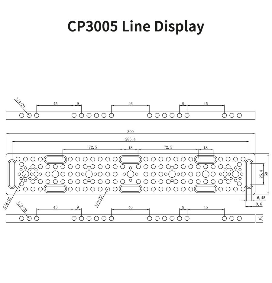 INNOREL CP3005 30*5cm Multifunktionale Käseplatte, Schaltbare Montageplatte mit integrierten ARRI-Positionierungslöchern für Kamerastativ – Detail 7