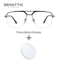 ZENOTTIC (talla XL) 2025, recién llegados, gafas graduadas de aviador de medio marco, gafas ópticas fotocromáticas antirayos azules