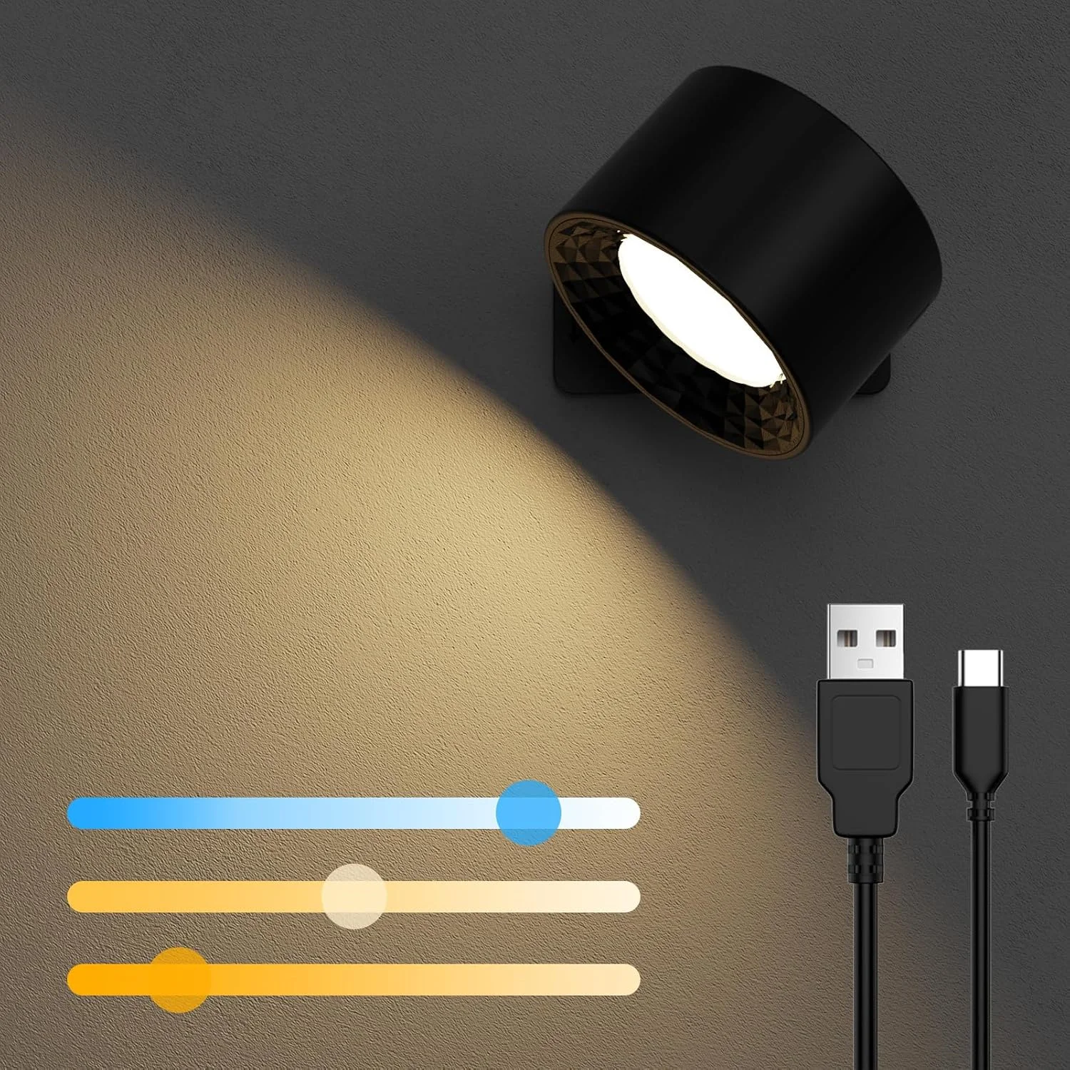 indoor usb recarregavel led lampada de parede livro luz leitura quente legal branco luz do dia portatil flexivel facil clip noite 01