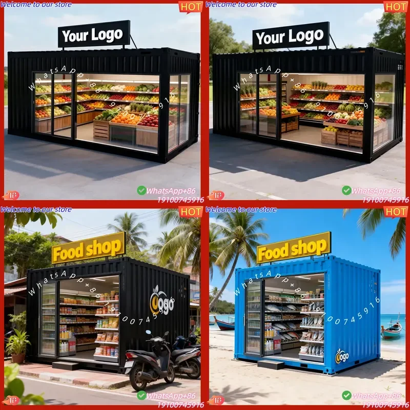 2026 Pop-up Container Shop Building Supermarket Kitchen Workshop Custom Size Movable Convenience Store for Sale Mobile Shop