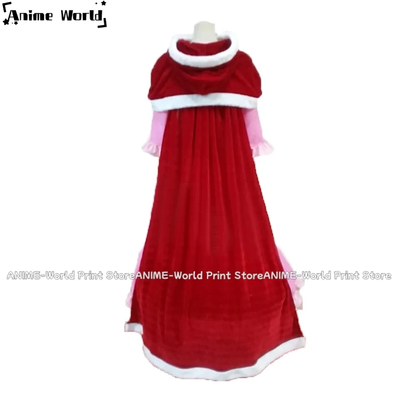 《Custom Size》Belle Princess Pink Cosplay Dress for Dancing Costumes Dress with Cape Christmas Hallowmas