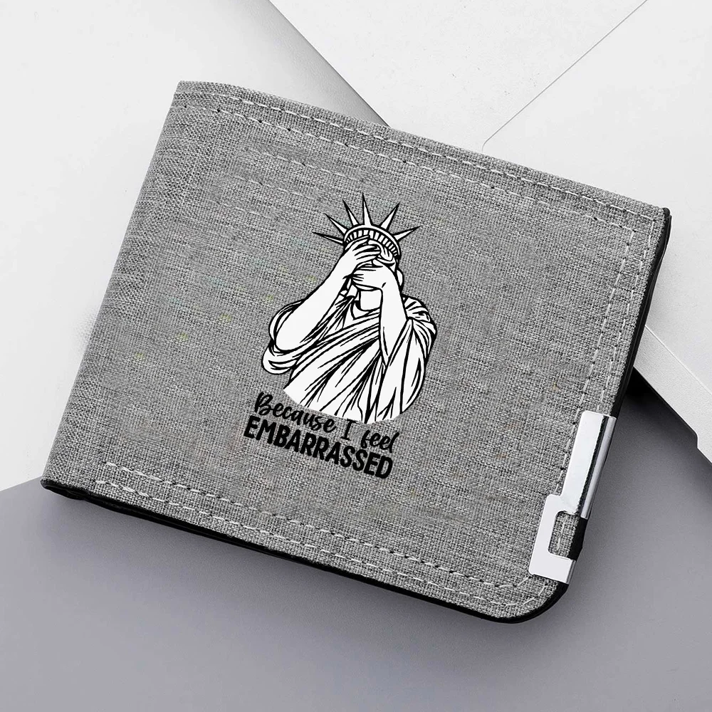 

Men's Casual Canvas Wallet Quirky Youth Student Change Wallet Zipper Wallet