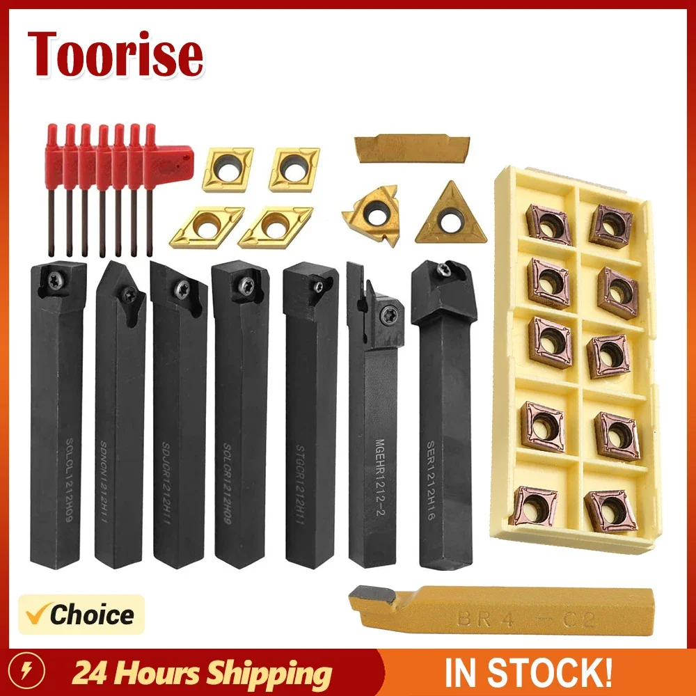 Lathe Threading Turning Tool SCLCR1212H09 Holder Insert High Wear Resistance Lathe Tool Accessories Kit External Turning Tool