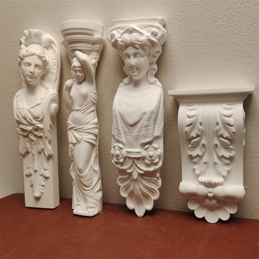 الكلاسيكية Caryatid العمود النحت الجبس تمثال نصفي خمر سطح المكتب ديكور مع الجمالية الرومانية تحصيل لهجة المنزل هدية